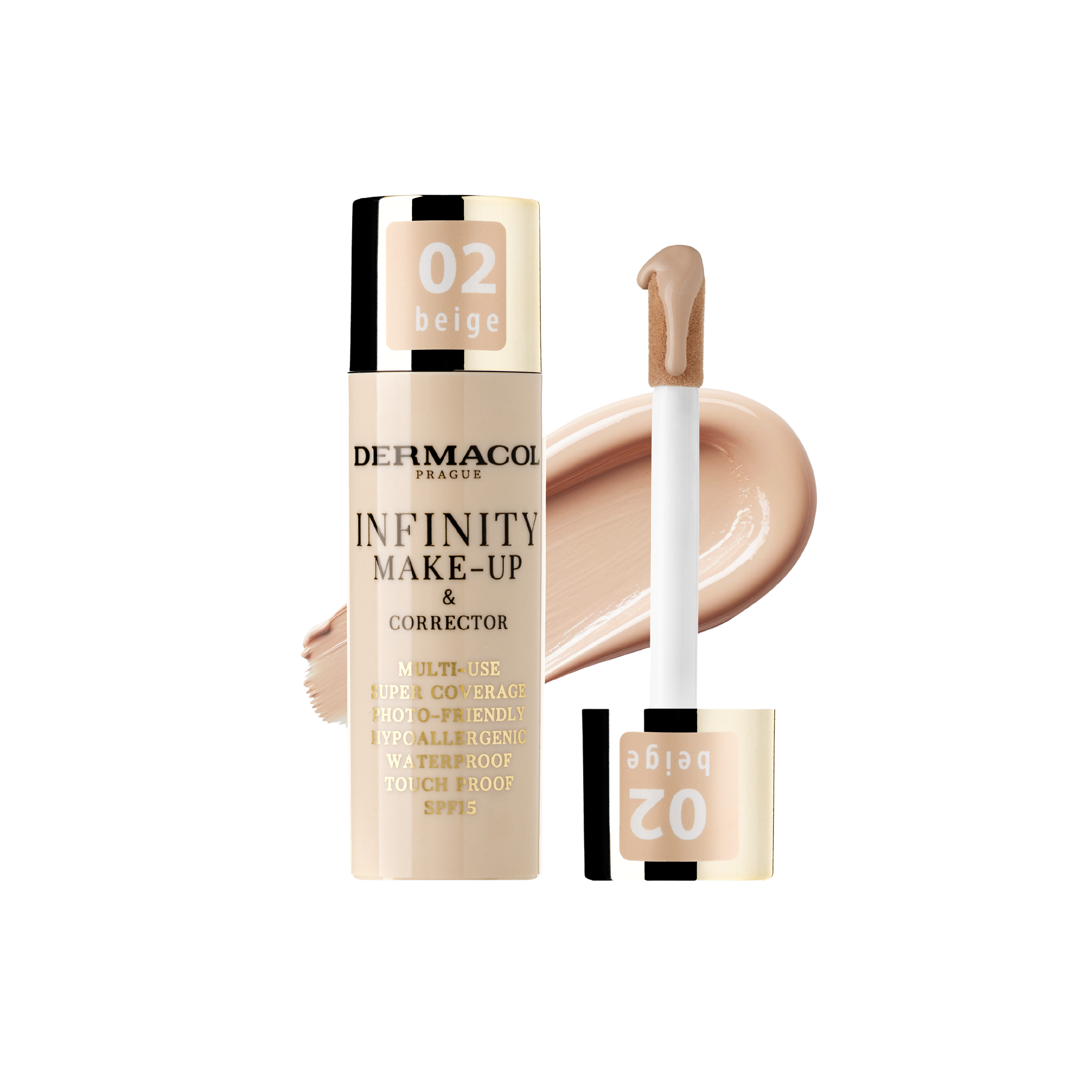 Fotografie DERMACOL Infinity make-up a korektor 02 Beige 20 g