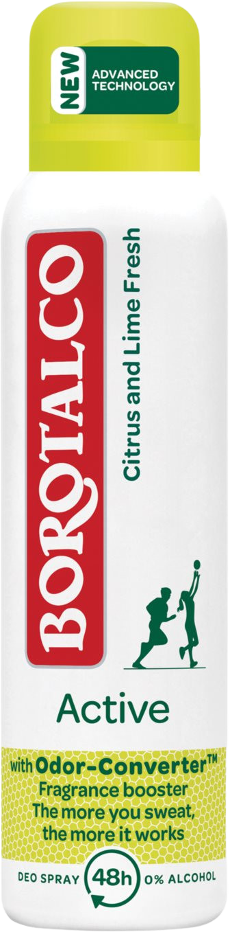 Fotografie BOROTALCO Active Citrus and Lime Fresh Deo Spray 150ml Borotalco