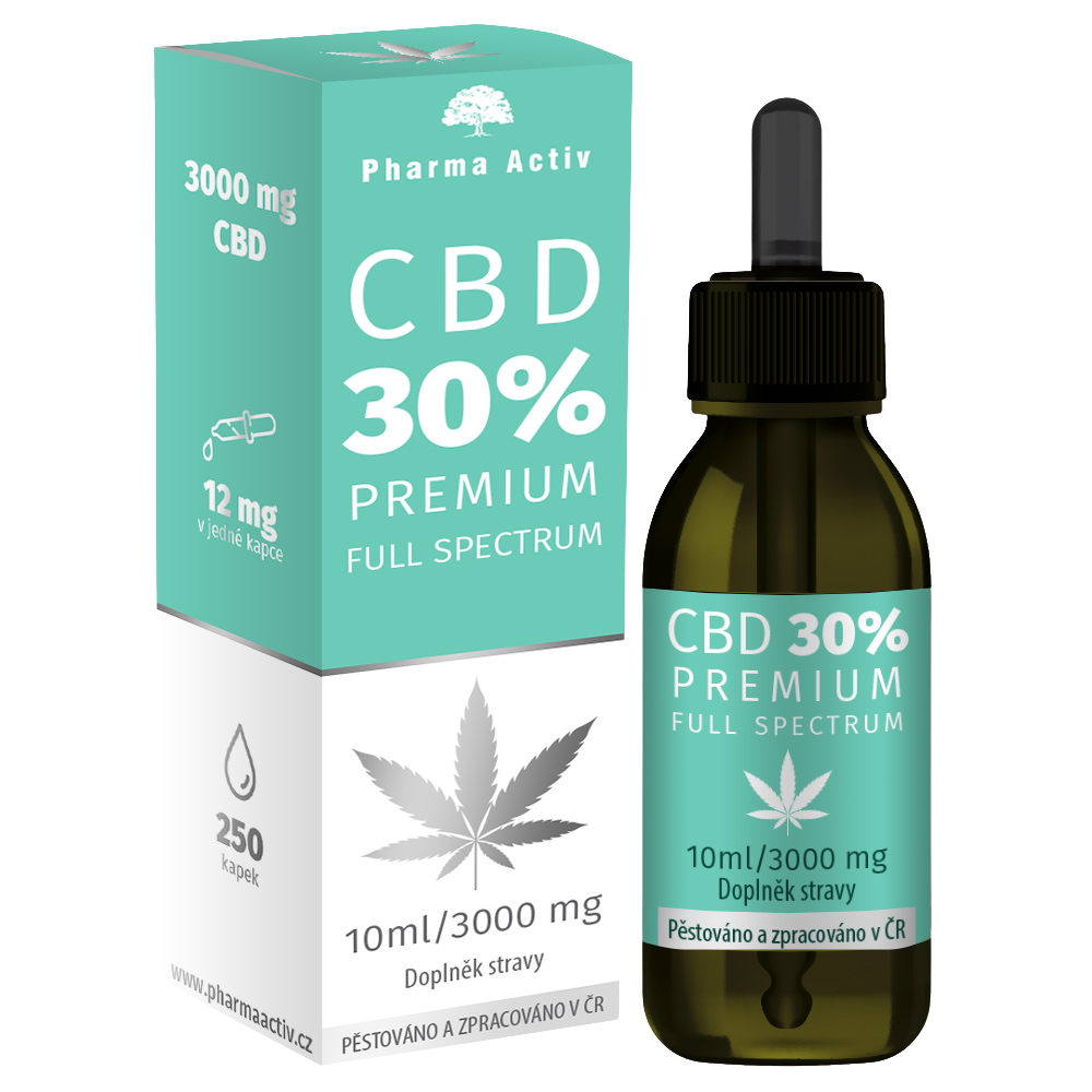 Fotografie PHARMA ACTIV CBD 30% PREMIUM 3000mg Full Spectrum 10 ml