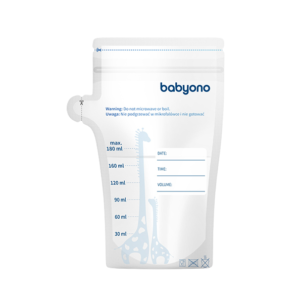 Fotografie BABYONO Sáčky na mateřské mléko 180 ml, 30 ks