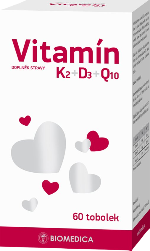 Fotografie Biomedica Vitamín K2+D3+Q10 60 tobolek