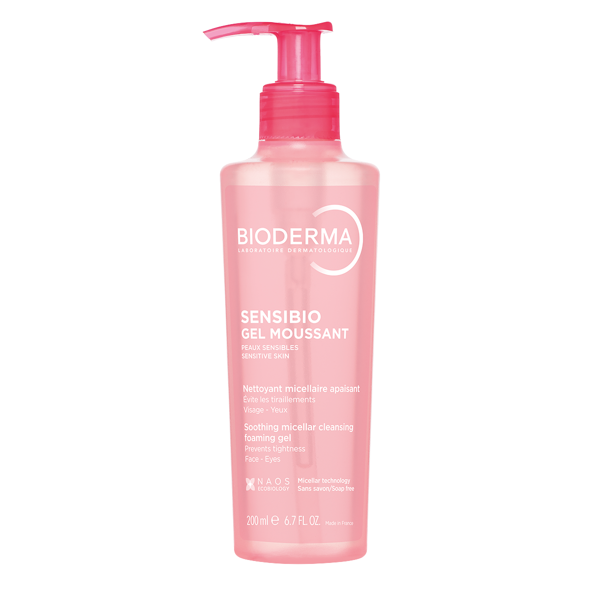 Fotografie BIODERMA Sensibio Gel moussant jemný čisticí gel pro citlivou pleť 200 ml