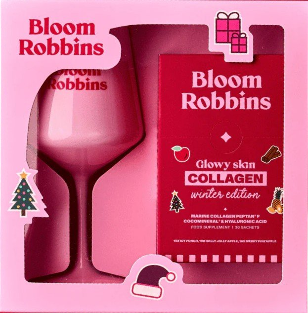 BLOOM ROBBINS Vánoční glowy skin kolagen se skleničkou