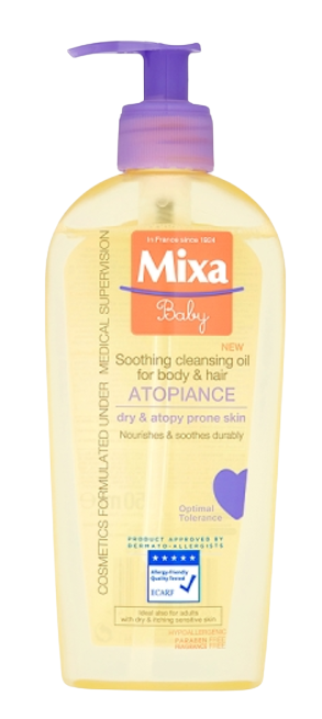 Fotografie Mixa Baby Atopiance čisticí olej pro pleť se sklonem k atopii 250 ml