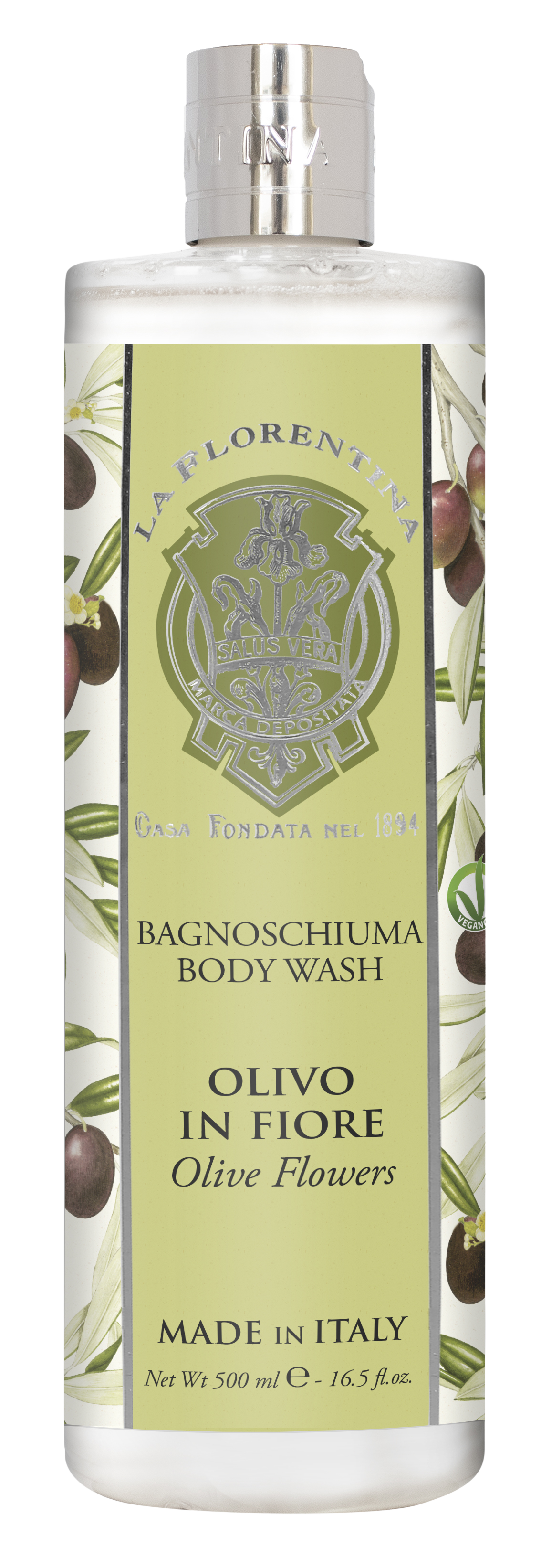 Fotografie LA FLORENTINA Pěna do koupele a sprchový gel Olivo in Fiore 500 ml