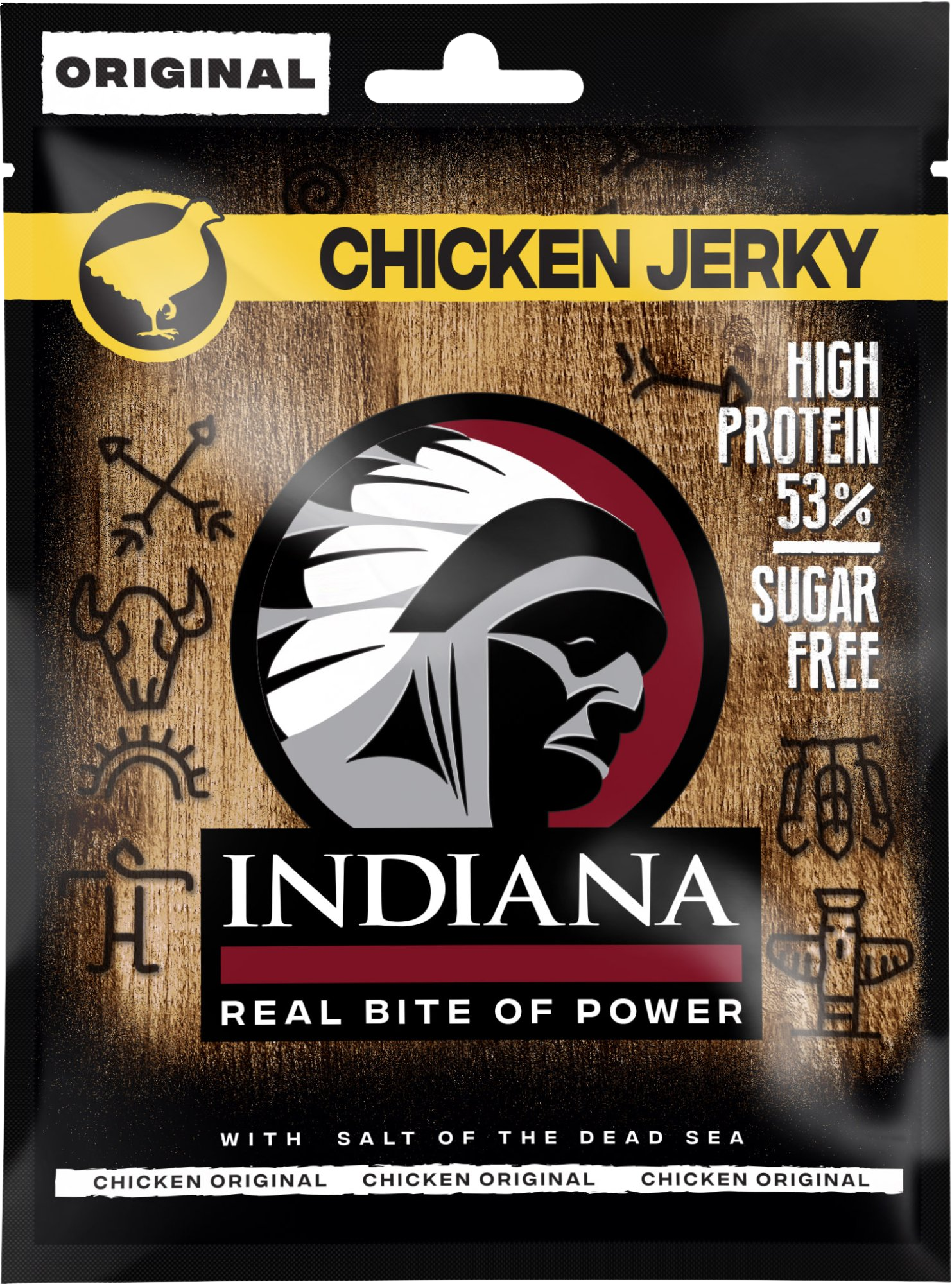 Fotografie Indiana Indiana Jerky chicken (kuřecí) Original 25 g A132:z60218