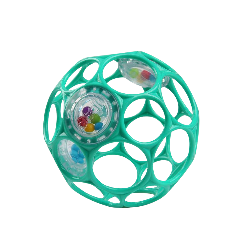 OBALL Hračka RATTLE 10 cm dark turquoise 0m+