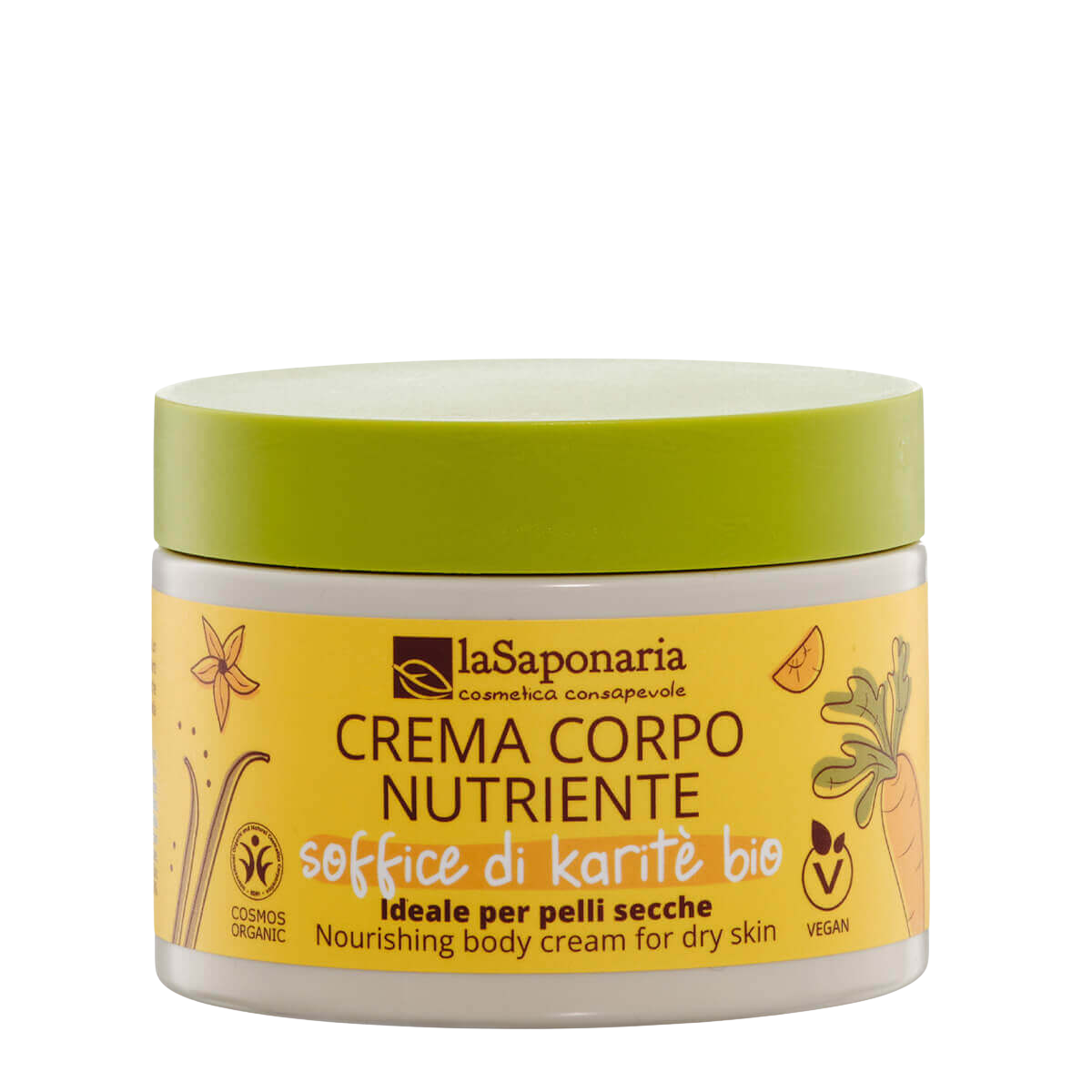 LASAPONARIA Výživný tělový krém s BIO bambuckým máslem 200 ml