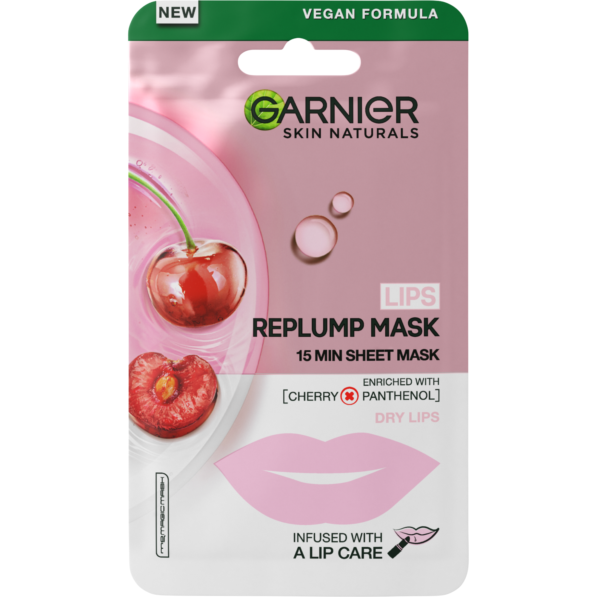 Garnier Vyplňující textilní maska na rty 5 g