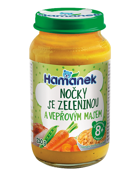 Hamánek Bramborové nočky se zeleninou a vepřovým masem 230 g