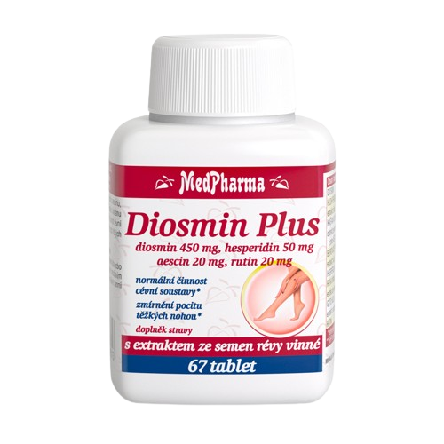 Fotografie MEDPHARMA Diosmin Plus 67 tablet