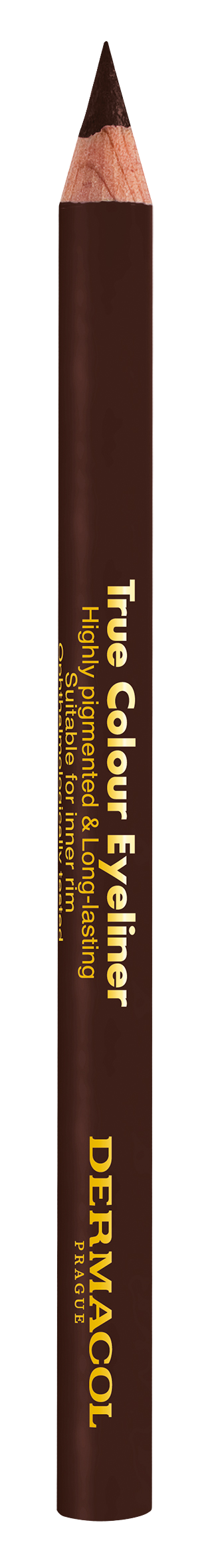 Fotografie DERMACOL True colour Dřevěná tužka na oči - Brown 4 g