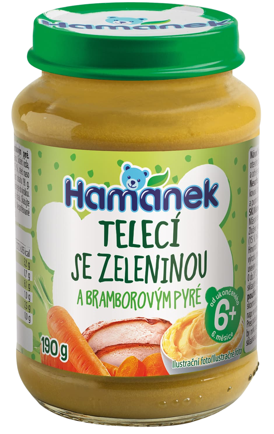 Hamánek Telecí se zeleninou a bramborovým pyré 190 g