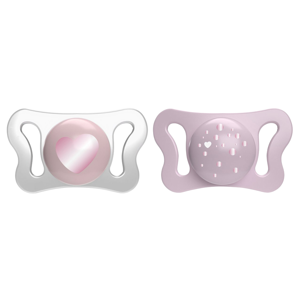 CHICCO Dudlík Physio Micro silikonový 0-2m holka 2 ks