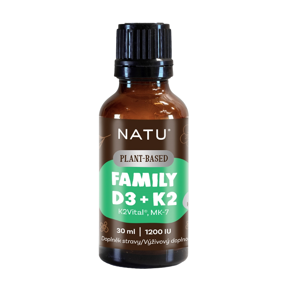 NATU Plant-Based, Family Vitamin D3+K2 (MK-7) vegan 30 ml