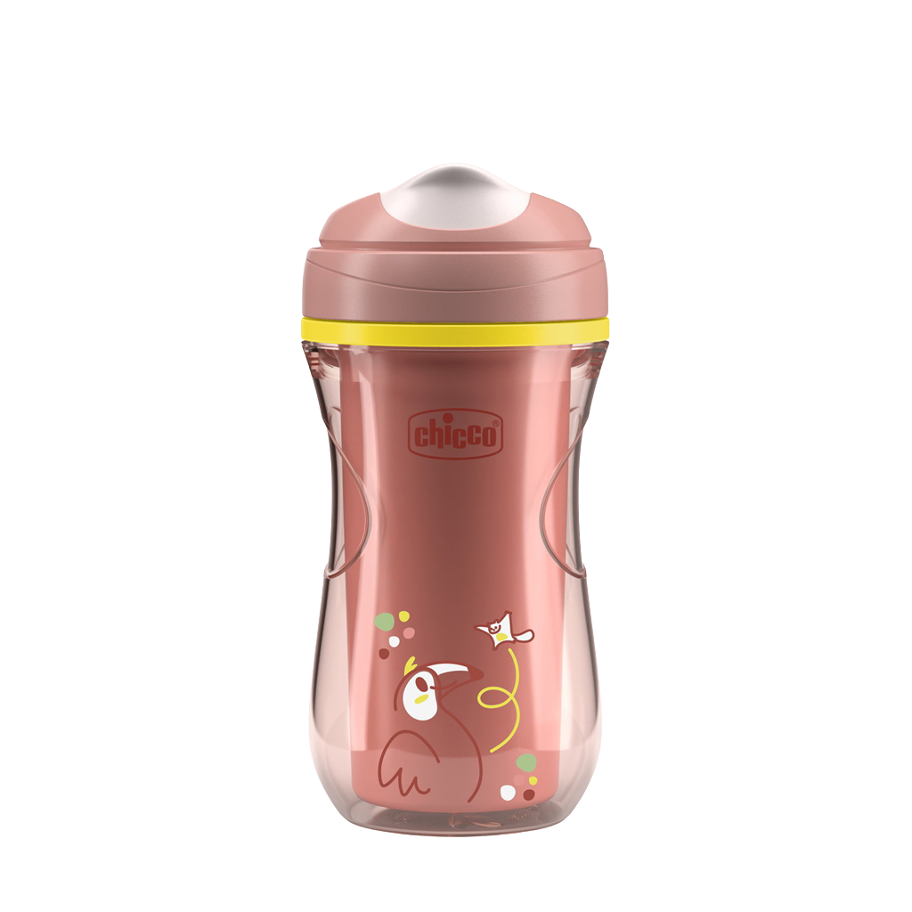 CHICCO Hrneček Active s tvrdým náustkem pink, 14m+ 266 ml