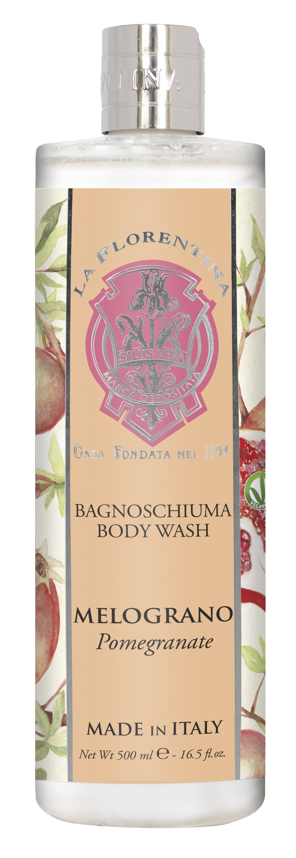 Fotografie LA FLORENTINA Pěna do koupele a sprchový gel Melograno 500 ml