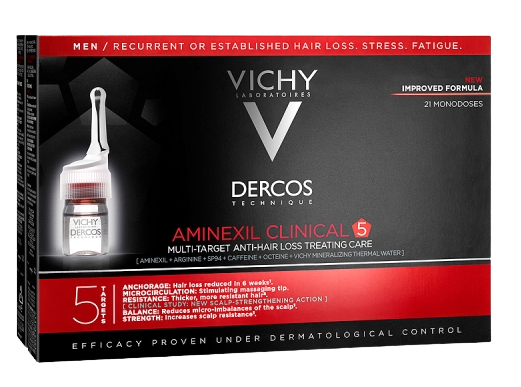 Fotografie VICHY DERCOS Aminexil Clinical 5 pro muže 21*6 ml