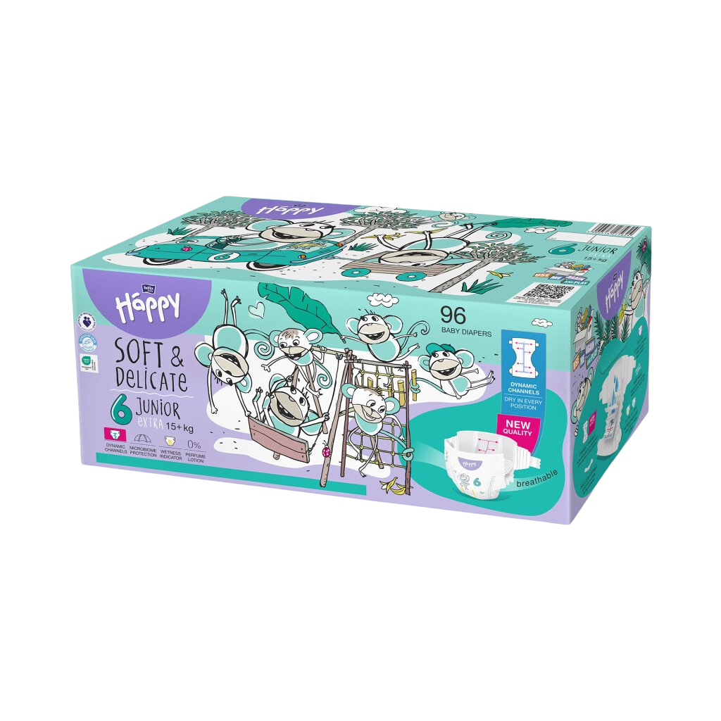 Fotografie BELLA Baby Happy Soft & Delicate vel. 6 (15+ kg) 2 x 48 ks