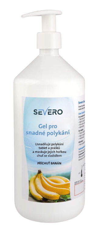 Fotografie Severo gel pro snadné polykání, banán 1 l