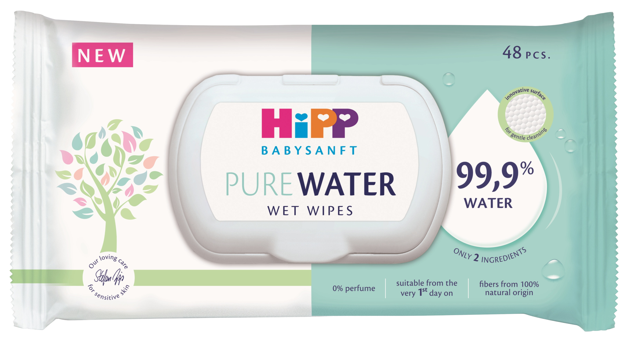 HIPP Babysanft Čistící vlhčené ubrousky Soft & Pur 48 ks