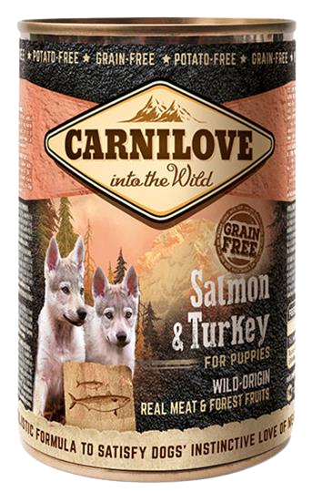 Fotografie Carnilove Konzerva Salmon & Turkey for Puppies 400 g
