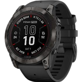 GARMIN Fenix 7X Pro - Sapphire Solar Edition, Carbon Gray DLC Titanium