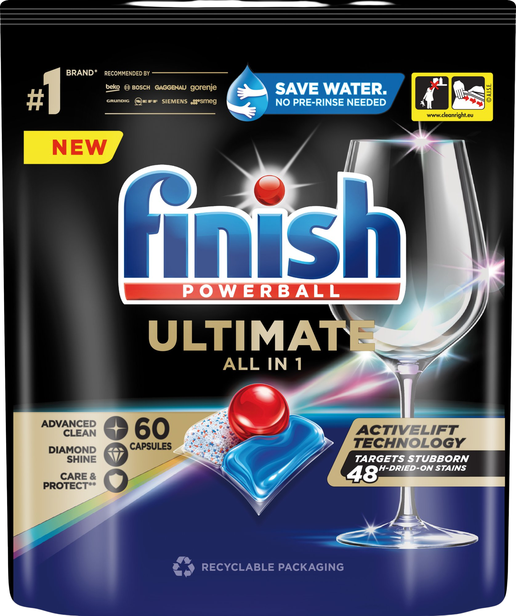 Finish Quantum Ultimate - Kapsle do myčky nádobí 60 ks