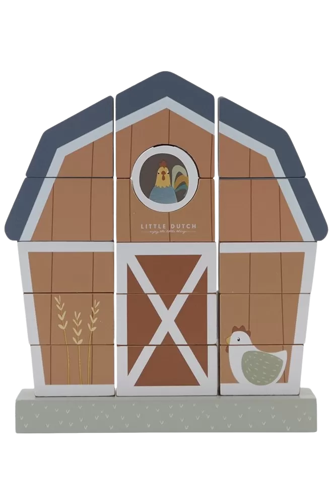 LITTLE DUTCH Stavebnice dřevěná Farma