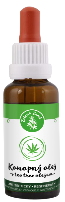 Zelená Země Konopný & tea tree olej 30 ml