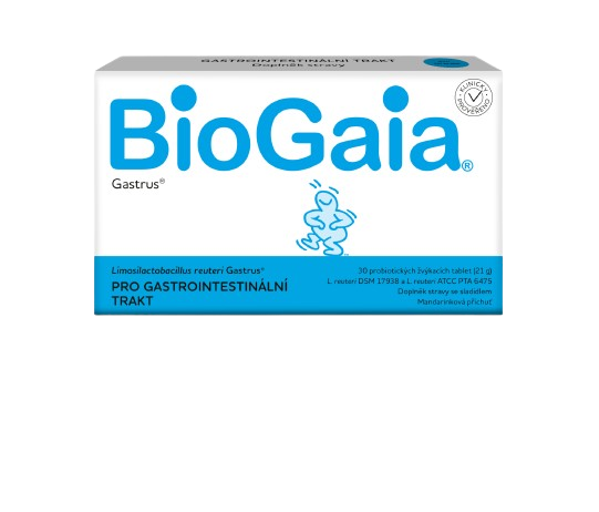 BioGaia Gastrus 30 probiotických žvýkacích tablet