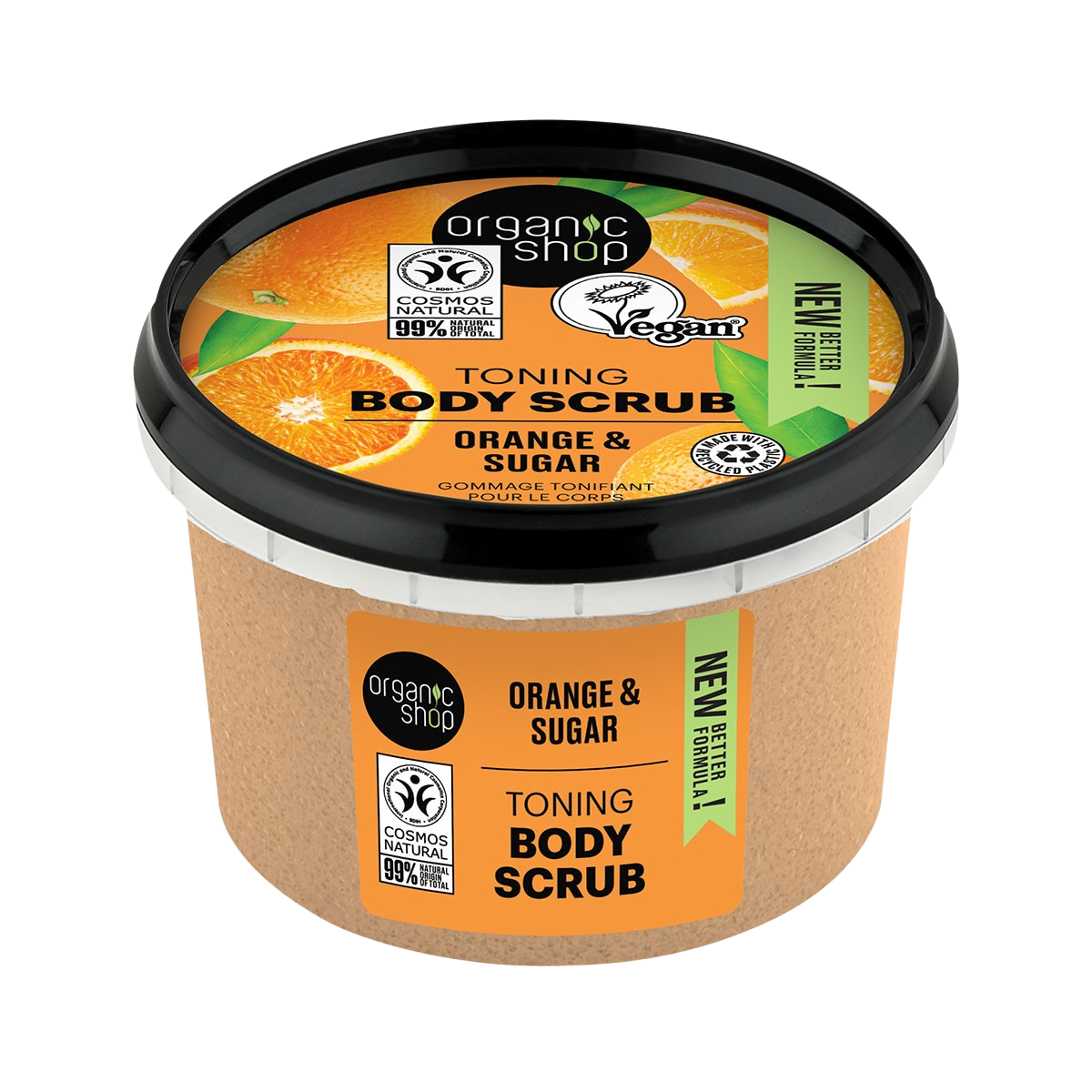 ORGANIC SHOP Tonizující tělový peeling Pomeranč a cukr 250 ml