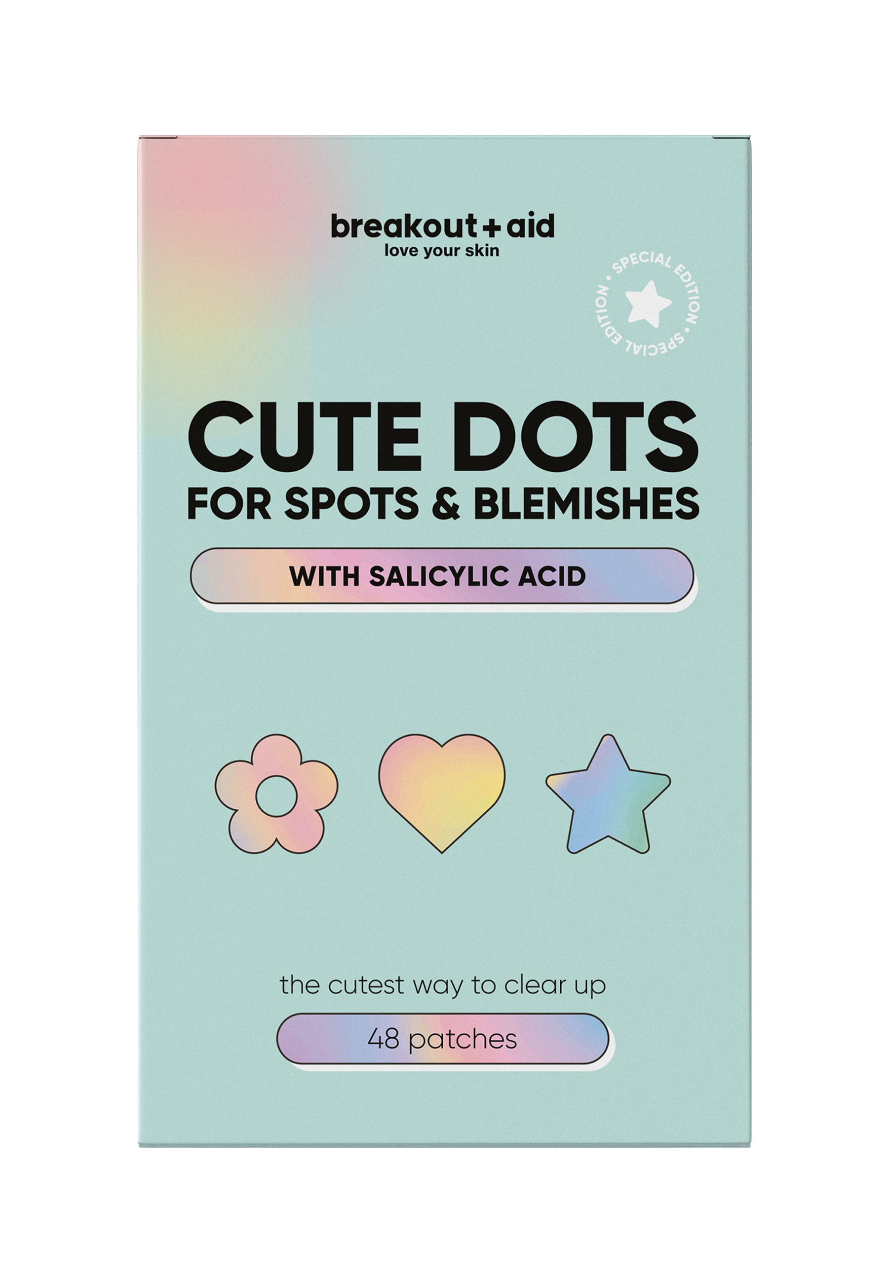 BREAKOUT+AID Náplasti na lokální ošetření akné s kyselinou salicylovou CUTE EDITION 48 ks
