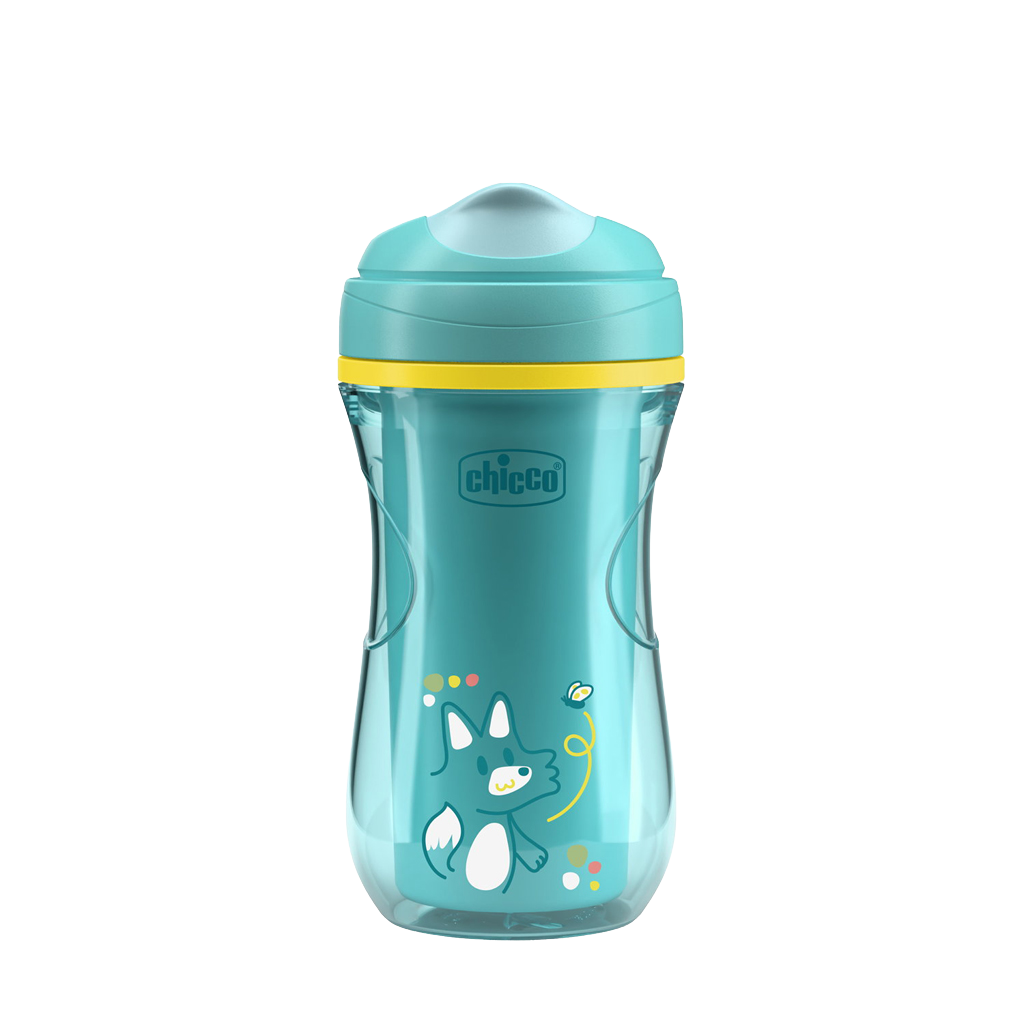 CHICCO Hrneček Active s tvrdým náustkem teal, 14m+ 266 ml