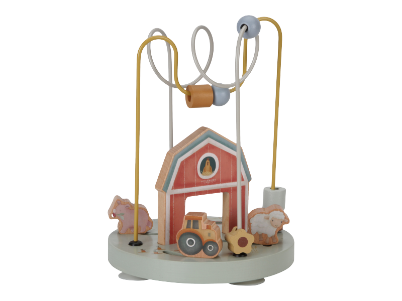 LITTLE DUTCH Labyrint motorický dřevěný Farma