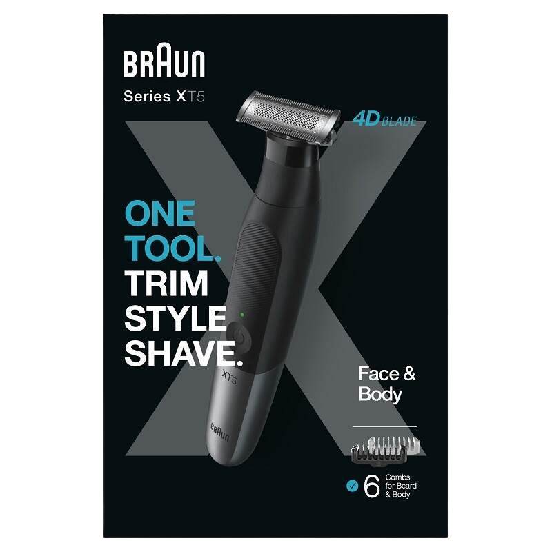 BRAUN Series X Hybridný elektrický pánsky zastrihávač na tvár a telo XT5200
