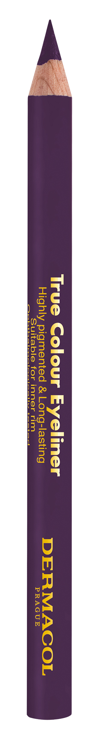 Fotografie DERMACOL True colour Dřevěná tužka na oči - Burgundy 4 g