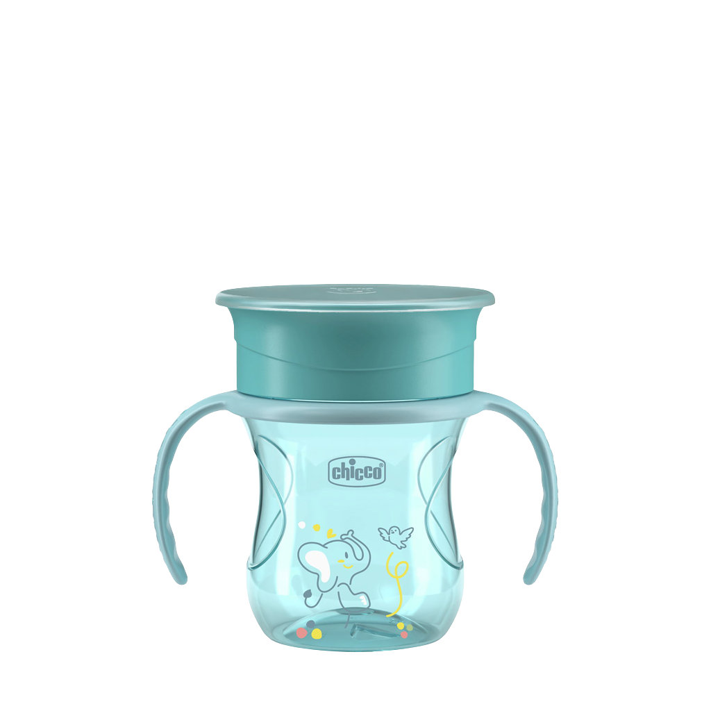 CHICCO Hrneček 360 Perfect X s držadly teal, 12m+ 200 ml