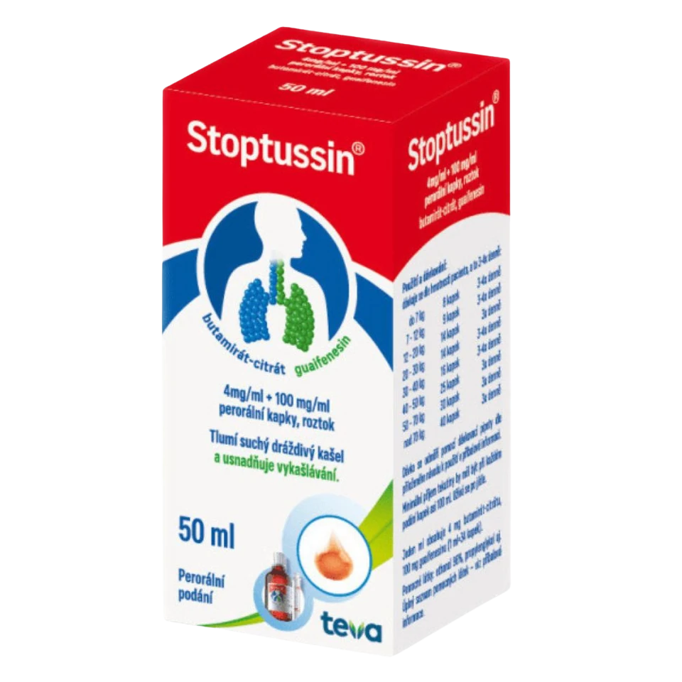 Fotografie STOPTUSSIN perorální kapky 4mg/ml+100mg/ml 50 ml