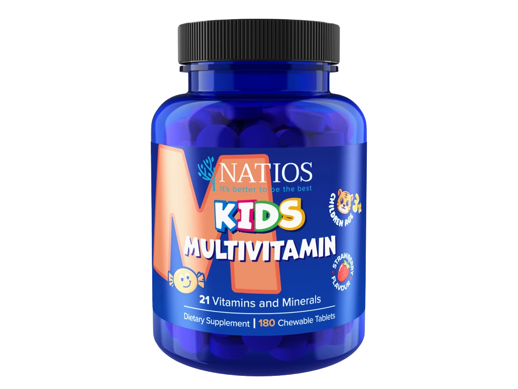 NATIOS Kids Multivitamin, 21 vitamínů a minerálů 180 tablet