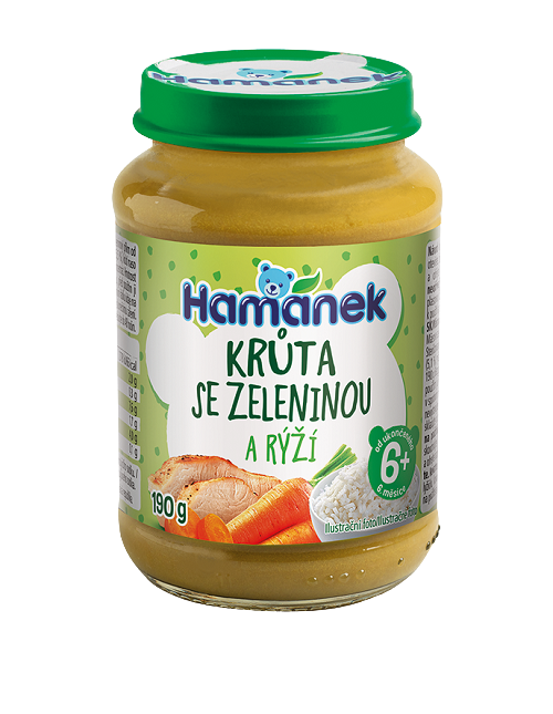 Hamánek krůta s gratinovanou zeleninou a rýží 190 g