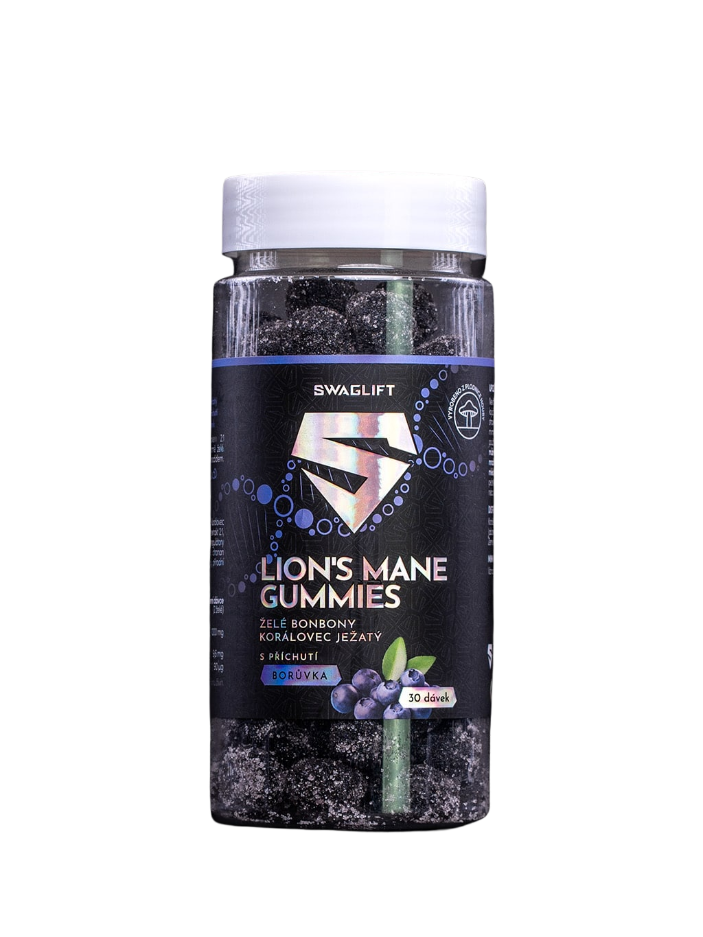Fotografie SWAGLIFT Lion´s mane gummies s příchutí borůvky 60 ks