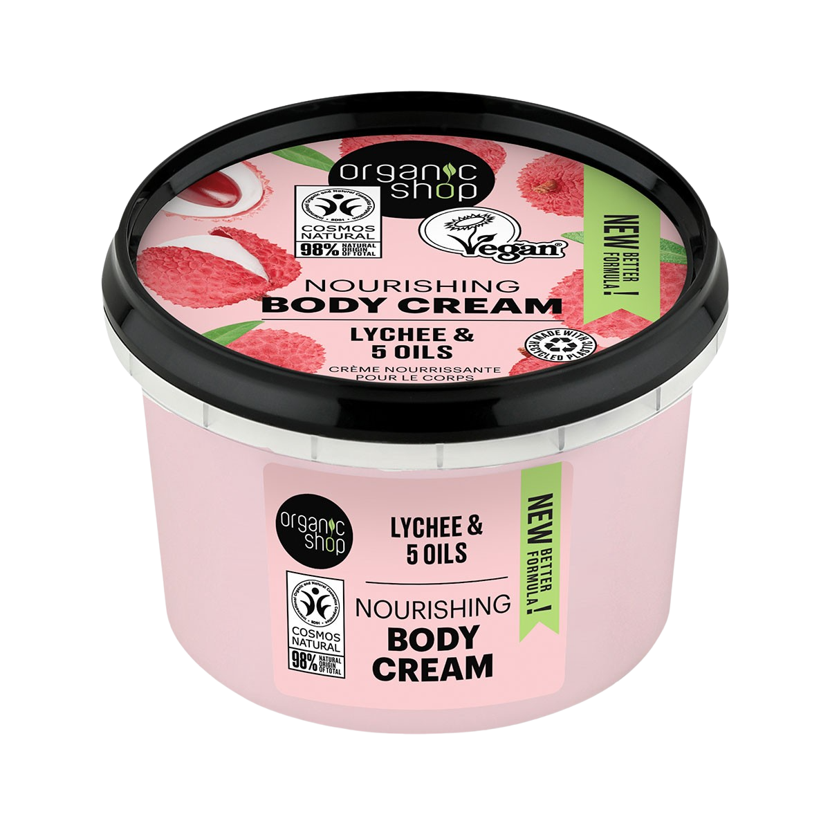 Fotografie Tělový krém "Růžové liči" Organic Shop 250 ml