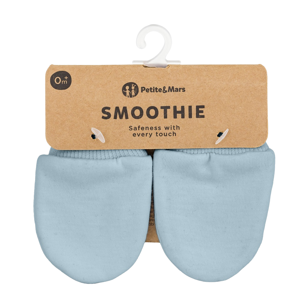 PETITE&MARS Rukavičky kojenecké Smoothie Sky Blue