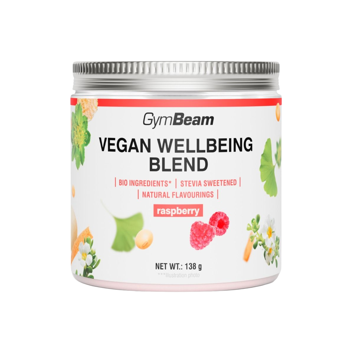 GYMBEAM Vegan Wellbeing Blend - malina 138 g