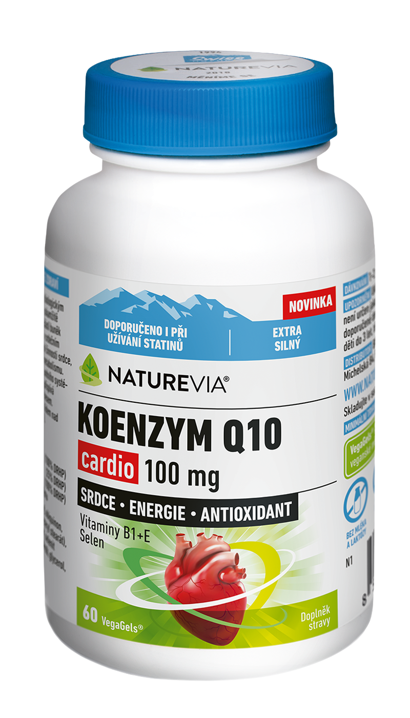 Fotografie NatureVia Koenzym Q10 Cardio 100 mg 60 kapslí