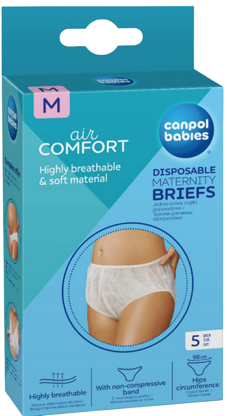 Canpol babies Jednorázové mateřské kalhotky M 5 ks