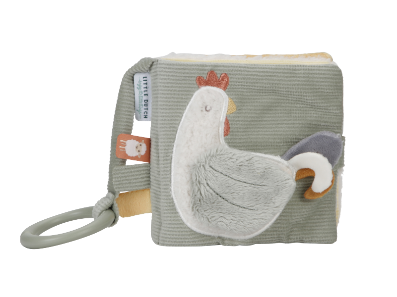 LITTLE DUTCH Knížka závěsná textilní s aktivitami stodola Farma