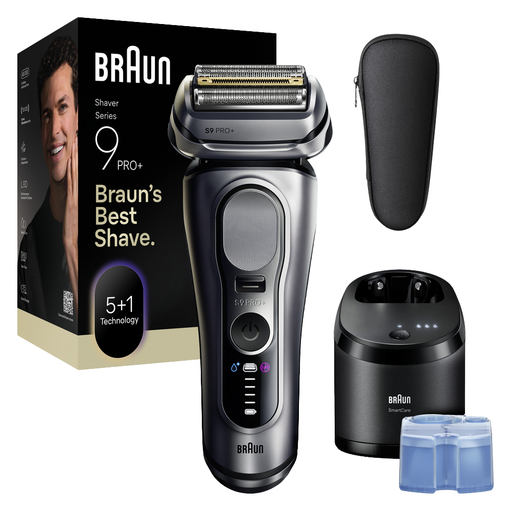 BRAUN Series 9 PRO+ 9667cc, Elektrický holicí strojek, Stříbrná