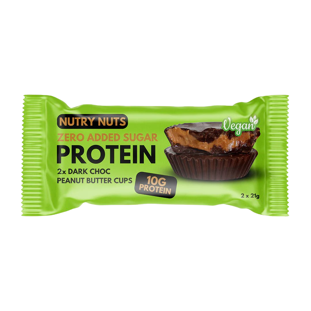 NUTRY NUTS Proteinové košíčky - hořká čokoláda s arašídovým máslem 2 x 21 g